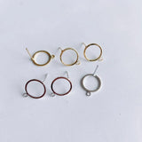 DIY Copper Plated Real Ring Earrings Material Accessories