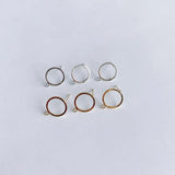 DIY Copper Plated Real Ring Earrings Material Accessories