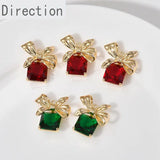 Copper Plated 14k Real Preservation Christmas Series Bow Pendant
