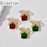 Copper Plated 14k Real Preservation Christmas Series Bow Pendant