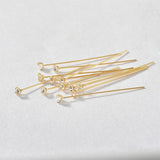 Copper Plated 18K Zircon Claw Drill T Needle Ball Needle Bead DIY Earrings