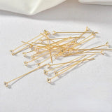 Copper Plated 18K Zircon Claw Drill T Needle Ball Needle Bead DIY Earrings