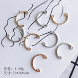 Copper Plated Double Hanging Half Circle Earrings Necklace Jewelry