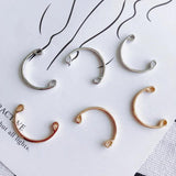 Copper Plated Double Hanging Half Circle Earrings Necklace Jewelry