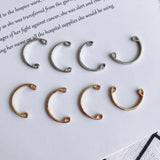 Copper Plated Double Hanging Half Circle Earrings Necklace Jewelry
