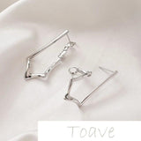 14K Gold-Clad Triangle Silver Needle Ear Buckle DIY Earrings