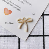 Pearl Inlaid Love Round Pendant Earrings DIY Jewelry Accessories