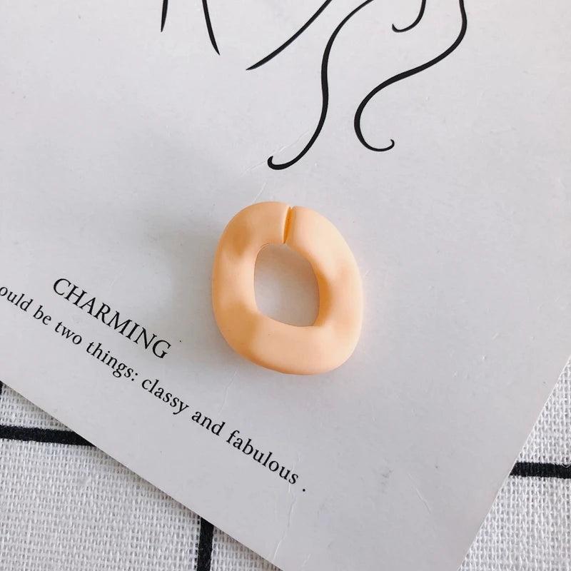 Frosted Irregular Oval Opening Accessories for Jewelry Making