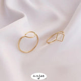 14K Geometric Hand-Wound Base Ring, DIY Preservation Support Ring