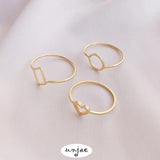 14K Geometric Hand-Wound Base Ring, DIY Preservation Support Ring