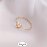 14K Geometric Hand-Wound Base Ring, DIY Preservation Support Ring