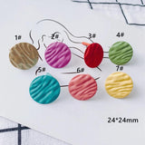 DIY Iron Spray-Painted Wafer Tree Text Earrings