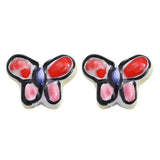 Hand-painted Ceramic Butterfly Beaded DIY Earrings Bracelet Necklace