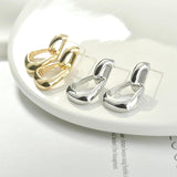 18k Plated Geometric Silver Needle Earrings DIY Accessories