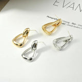 18k Plated Geometric Silver Needle Earrings DIY Accessories