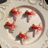 2pcs Red Koi Goldfish Pendant DIY Jewelry Earrings Nail Accessories