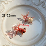 2pcs Red Koi Goldfish Pendant DIY Jewelry Earrings Nail Accessories