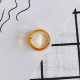 Colorful Translucent Resin Adjustable Ring Jewelry Accessories