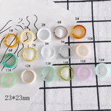 Colorful Translucent Resin Adjustable Ring Jewelry Accessories