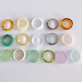 Colorful Translucent Resin Adjustable Ring Jewelry Accessories