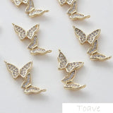 2pcs 14K Butterfly Link Hanging DIY Necklace Ear Stud Bracelet Accessories