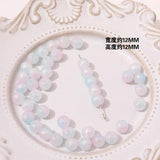 Gradient Powder Round Beads DIY Earrings Bracelets Necklace Accessories