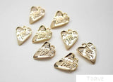 2pcs Zircon Crooked Heart Love Pendant DIY Earrings Accessories