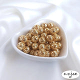 14K Flower Ball Beads Necklace Accessory DIY Hanging Beads Hollow Round
