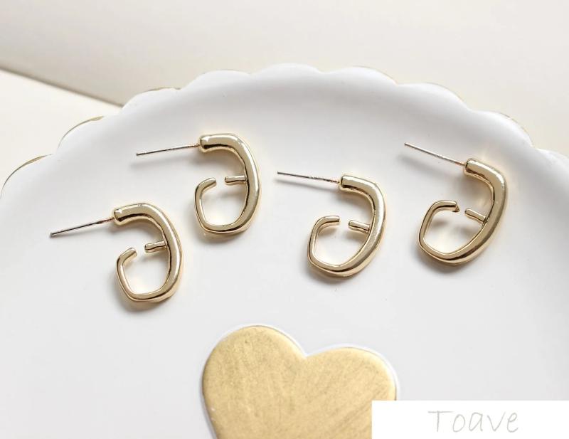4pcs Alloy Stud Earrings DIY Accessories