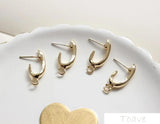 4pcs Alloy Stud Earrings DIY Accessories