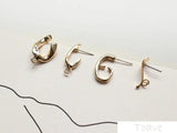 4pcs Alloy Stud Earrings DIY Accessories