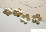 4pcs Copper Plating Flowers Pendant DIY Earrings Necklace Material Accessories