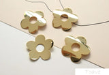 4pcs Copper Plating Flowers Pendant DIY Earrings Necklace Material Accessories