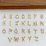 Copper Plated Letter Pendant for DIY Jewelry - 4pcs