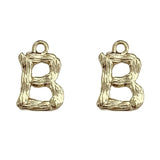 Copper Plated Letter Pendant for DIY Jewelry - 4pcs