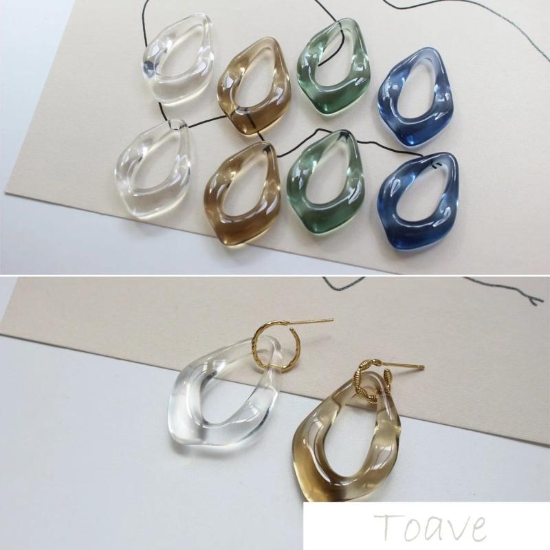 Transparent Resin Ear Stud Material DIY Accessories