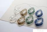 Transparent Resin Ear Stud Material DIY Accessories