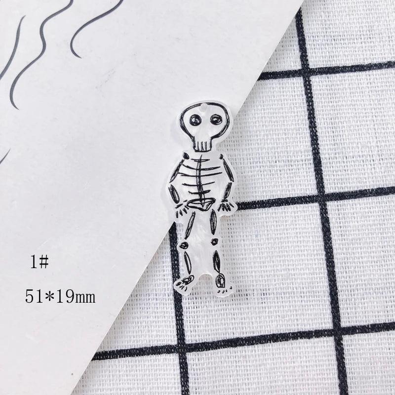Acrylic Haunted House Ghost Patch Earring Pendant Material
