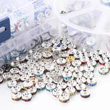 Alloy Diamonds Beads Set 8mm Spacer Beads Box Sets for Jewelry Making