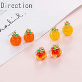 Persimmon Orange Glass Pendant DIY Necklace
