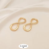 Gold-Plated 8-Shaped Buckle Link Ring Leather Cord Connection DIY Jewelry