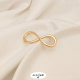 Gold-Plated 8-Shaped Buckle Link Ring Leather Cord Connection DIY Jewelry