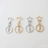Peach Heart Star Keychain DIY Accessories Lobster Clasp Key Ring Chain