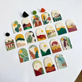 Women Plant Landscape Acrylic Pendant DIY Jewelry Earrings