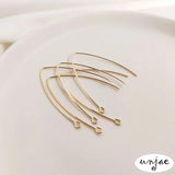 14K Light Copper-Clad V Ear Hook DIY Earrings Accessories