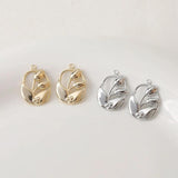 14K Electroplating Oval Hollow Tulip Pendant for DIY Pearl Necklace