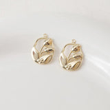 14K Electroplating Oval Hollow Tulip Pendant for DIY Pearl Necklace