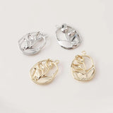 14K Electroplating Oval Hollow Tulip Pendant for DIY Pearl Necklace