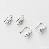 Copper Plated 18K Zircon Circle Ear Hook Earrings DIY Accessories