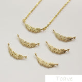 Copper Plated Hanging Leaves Earring Studs DIY Material